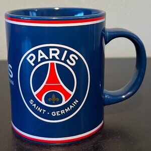 Paris Saint-Germain (PSG) Crest Mug ~ Soccer ~ Eiffel Tower ~ Blue, Red & White